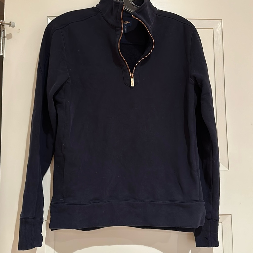 Good Man Brand Mens Half Zip Sweatshirt in Black Size small 100% Cotton …